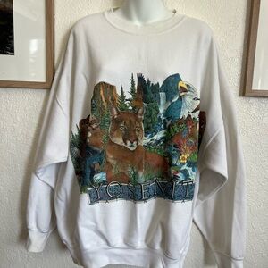 Vintage Habitat 1992 Yosemite White Graphic Sweatshirt